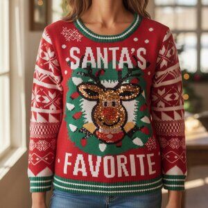 UGLY Christmas Sweater Womens Juniors XL